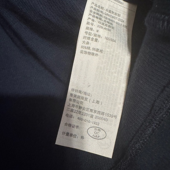 Hollister Navy Long-Sleeve Scoop Henley Top size m - Picture 8 of 9